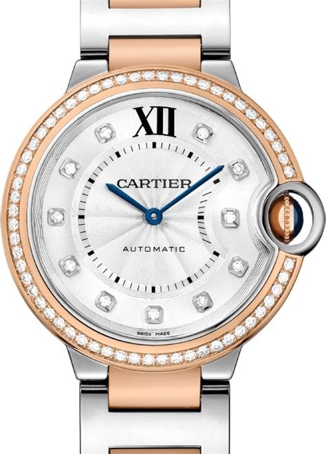 cartier ballon bleu diamond dial|cartier rose gold diamond watch.